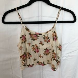 Crop floral tank!
